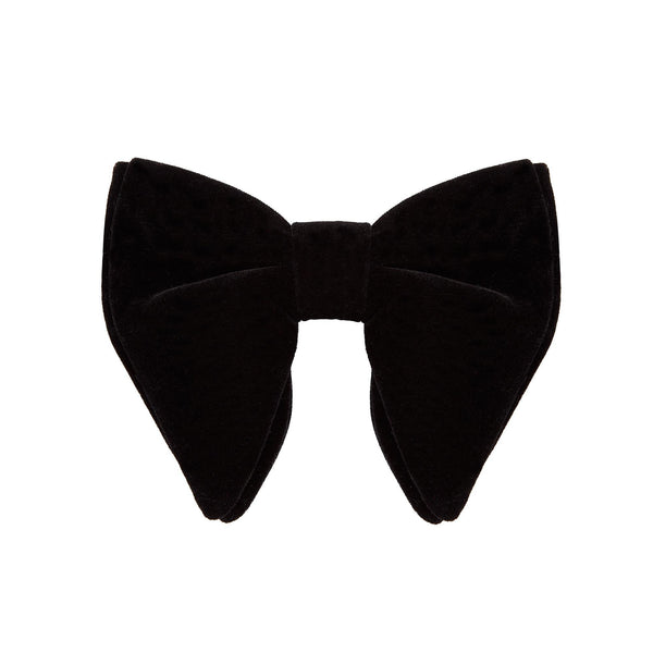 Black Velvet Butterfly Bow Tie
