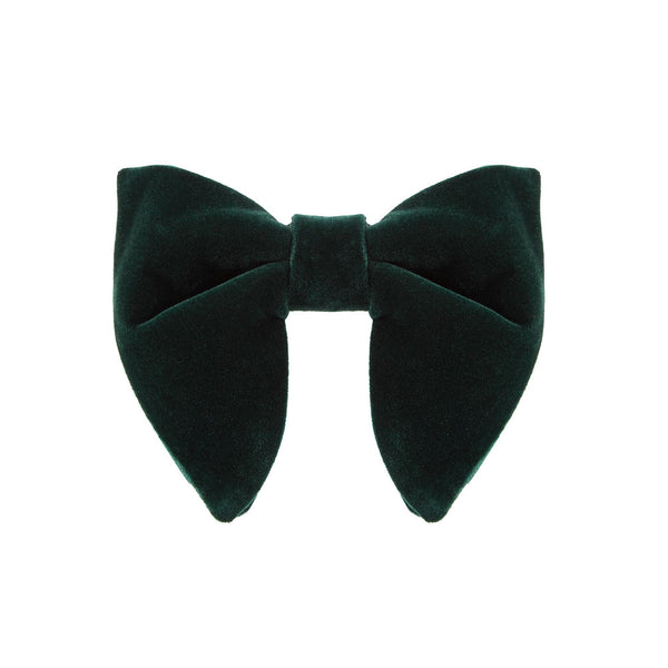 Pine Velvet Bow Tie