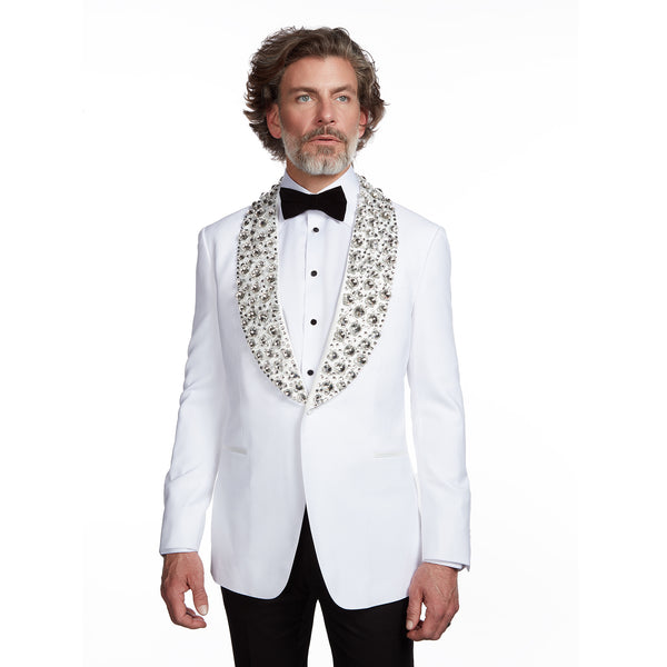 White Crystal Tux Jacket