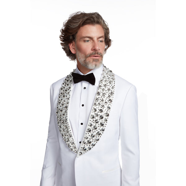 White Crystal Tux Jacket