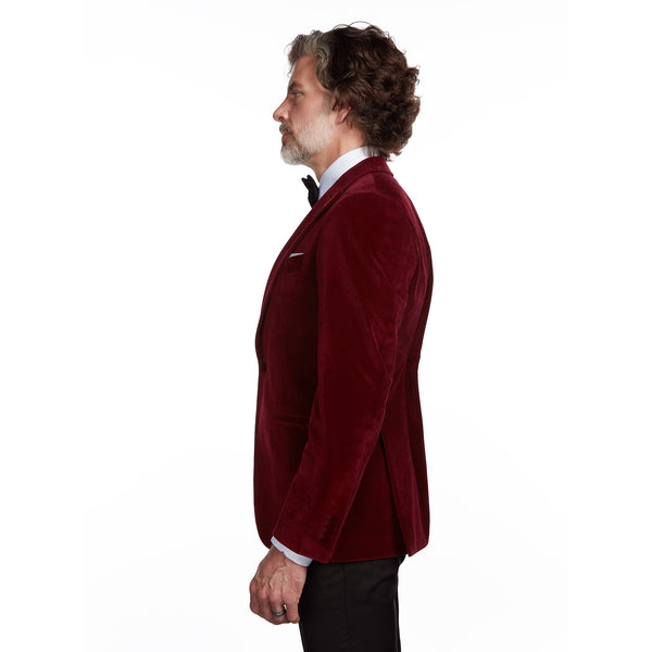 Burgundy Velvet Suit Jacket