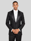 Onyx Silver Rain-Dot Shawl-Collar Tuxedo Jacket 03