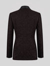 Onyx Silver Pearl-Floral Shawl-Collar Tuxedo Jacket 09