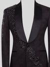 Onyx Jet Shawl-Collar Tuxedo Jacket 08