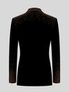 Onyx Gold Gradient Crystal-Dot Peak-Lapel Double-Breasted Tuxedo Jacket 09