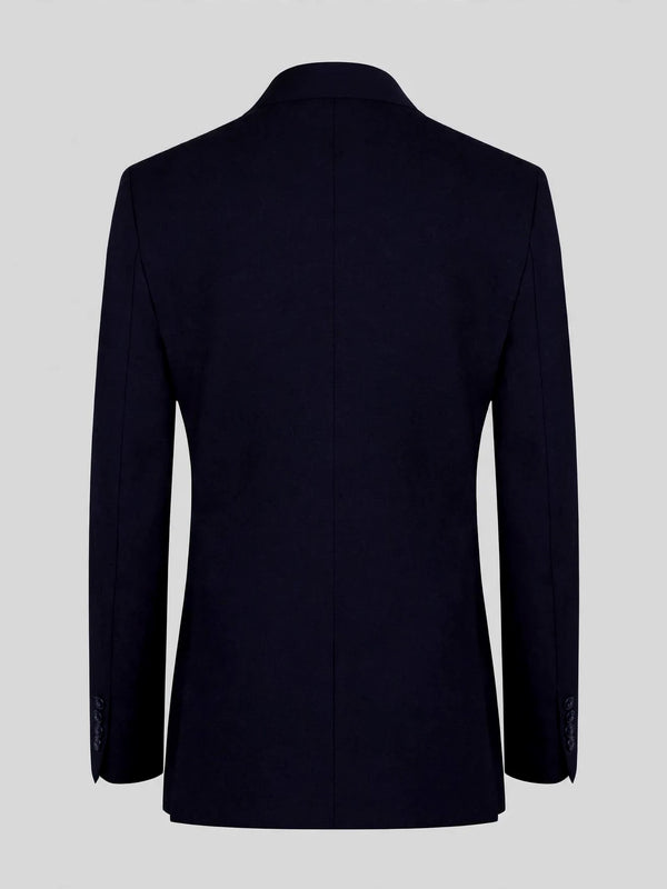 Midnight Navy Two-Button Notch-Lapel Suit Jacket 09