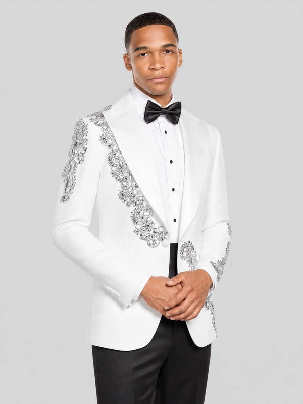 Ivory Crystal Tuxedo Jacket 02