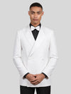Snow White Paisley-Jacquard Satin Peak-Lapel Two-Button Double-Breasted Tuxedo Jacket 05