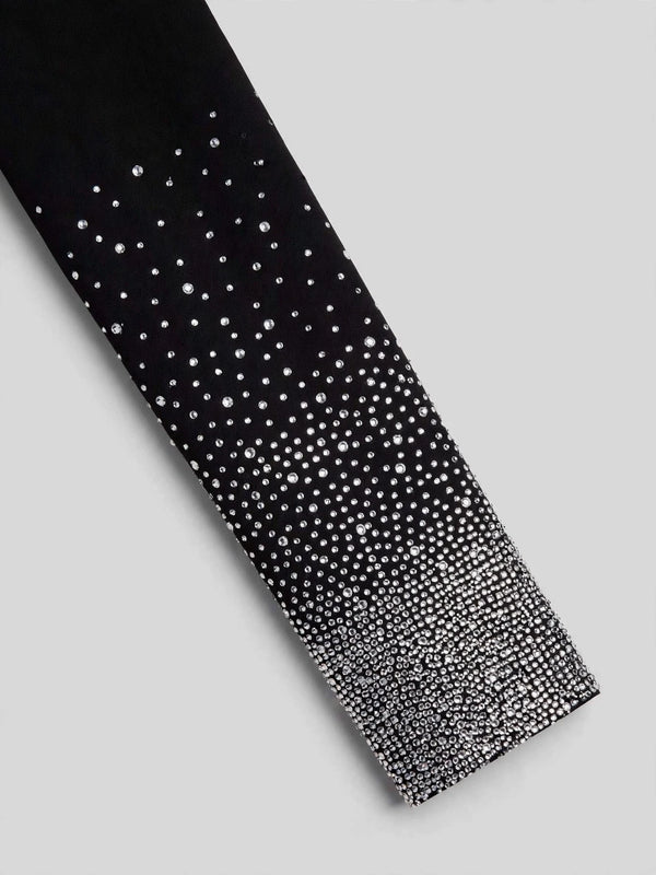 Onyx Silver Crystal-Dot Diagonal Peak-Lapel Double-Breasted Tuxedo Jacket 10