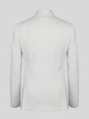 Ivory Gold Crystal-Trim Shawl-Collar Double-Breasted Tuxedo Jacket 09