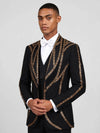 Onyx Gold Sequin Wave Peak-Lapel Tuxedo Jacket 03