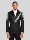 Onyx Silver Crystal Double-Breasted Tuxedo Jacket 01