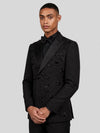 Onyx Jet Star-Bead Peak-Lapel Double-Breasted Tuxedo Jacket 06