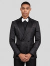 Onyx Tonal Paisley Satin Peak-Lapel Double-Breasted Tuxedo Jacket 05