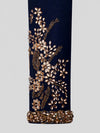 Midnight Navy Gold Crystal Floral Shawl-Collar Tuxedo Jacket 10