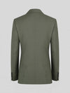 Sage Olive Two-Button Notch-Lapel Suit Jacket 09