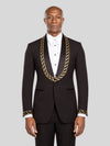 Onyx Gold Rope-Chain Shawl-Collar Tuxedo Jacket - cover