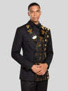 Onyx Gold Geometric Mirror Peak-Lapel Double-Breasted Tuxedo Jacket 06