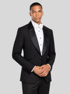 Onyx Smooth Slant-Flap Satin Shawl-Collar Tuxedo Jacket 03