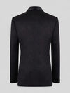 Onyx Jet Beaded-Trim Shawl-Collar Double-Breasted Tuxedo Jacket 09