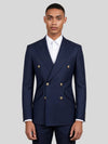 Royal Navy Gold-Button Slant-Flap Peak-Lapel Double-Breasted Suit Jacket 01