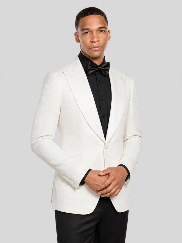 Ivory Flap-Pocket Peak-Lapel Tuxedo Jacket 06