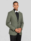 Sage Olive Two-Button Notch-Lapel Suit Jacket 05