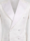 Snow White Paisley-Jacquard Satin Peak-Lapel Six-Button Double-Breasted Tuxedo Jacket 08
