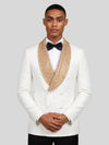 Ivory Amber Crystal-Mesh Shawl-Collar Double-Breasted Tuxedo Jacket 02