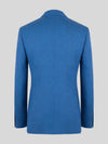 Azure Blue Single-Button Peak-Lapel Suit Jacket 09