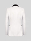Ivory Gold-Leaf Velvet Shawl-Collar Double-Breasted Tuxedo Jacket 09