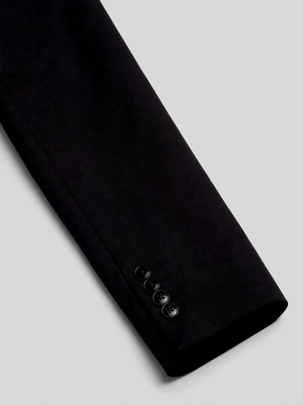 Onyx Fine Pick-Stitch Patch-Pocket Peak-Lapel Double-Breasted Tuxedo Jacket 10