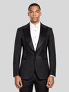 Onyx Jet Crystal-Dot Peak-Lapel Tuxedo Jacket 01