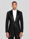 Onyx Jet Peak-Lapel Tuxedo Jacket 01