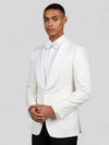 Ivory Jacquard Jetted-Pocket Satin Shawl-Collar Tuxedo Jacket 03