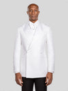 Snow White Paisley-Jacquard Satin Peak-Lapel Two-Button Double-Breasted Tuxedo Jacket - cover
