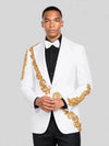 Ivory Gold Crystal Tuxedo Jacket 05
