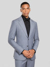 Slate Blue-Grey Two-Button Notch-Lapel Suit Jacket 06