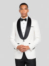 Ivory Textured Black Shawl-Collar Black-Welt Tuxedo Jacket 02