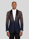 Midnight Gold Crystal Gradient Shawl-Collar Tuxedo Jacket - cover