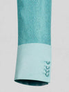 Aqua Mint Micro-Weave Satin Sash-Belt Shawl-Collar Tuxedo Jacket 10