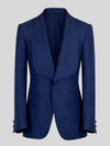 Royal Sapphire Diamond-Textured Shawl-Collar Tuxedo Jacket 07