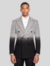 Onyx Silver Ombre Crystal Peak-Lapel Double-Breasted Tuxedo Jacket 01