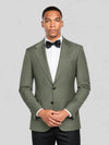 Sage Olive Two-Button Notch-Lapel Suit Jacket 02