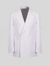Snow White Pick-Stitch Patch-Pocket Peak-Lapel Double-Breasted Tuxedo Jacket 07