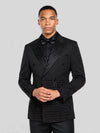 Onyx Jet Beaded-Grid Peak-Lapel Double-Breasted Tuxedo Jacket 06