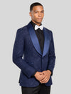 Navy Paisley-Jacquard Satin-Welt Shawl-Collar Tuxedo Jacket 05