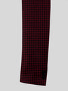 Burgundy Black Houndstooth Satin Peak-Lapel Double-Breasted Tuxedo Jacket 10