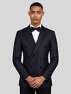 Midnight Navy Shadow-Stripe Peak-Lapel Double-Breasted Suit Jacket 02