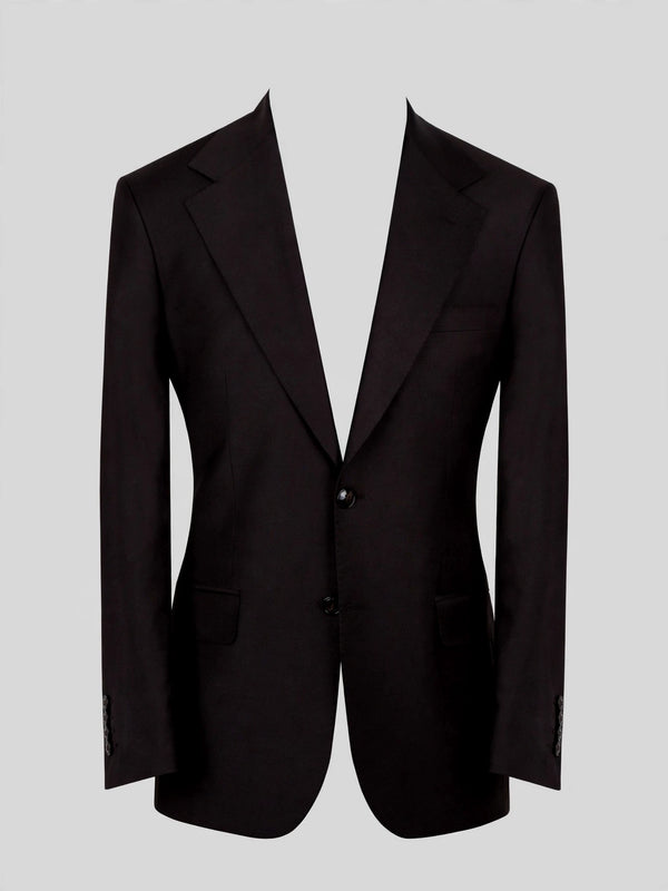 Espresso Two-Button Notch-Lapel Suit Jacket 07